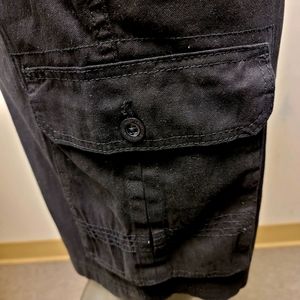 Black cargo shorts